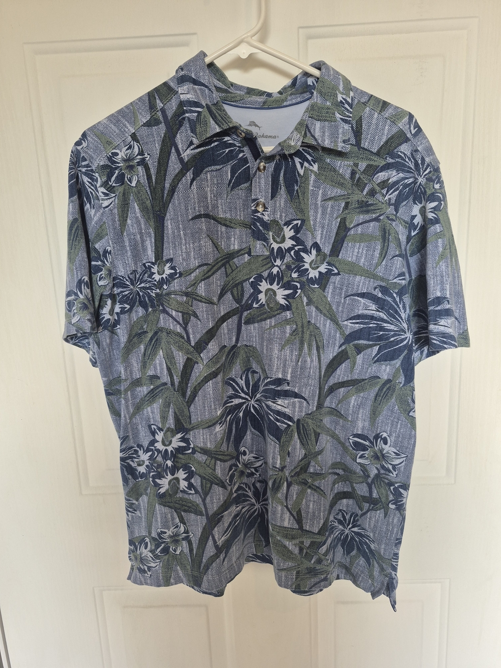 Tommy Bahama Blue Floral Tropical Polo